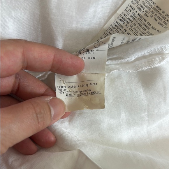 Penny Black by MaxMara Cotton White Short Sleeve Dress with Pockets Size 10 - Picture 8 of 11